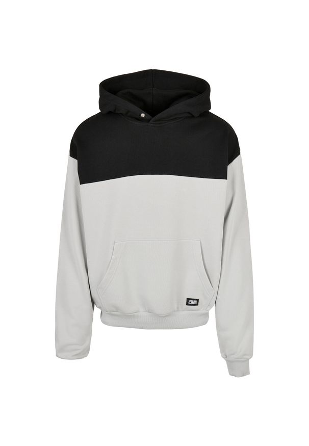 Hoodie Urban Classics upper block. Kolor: szary, wielokolorowy, czarny