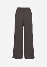 Renee - Szare Szerokie Spodnie z Wiskozą z Gumką w Pasie Lealirre. Okazja: na co dzień. Kolor: szary. Materiał: wiskoza. Wzór: gładki. Styl: casual #3