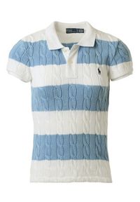 Polo Ralph Lauren Sweter 211943043011 Niebieski Slim Fit. Typ kołnierza: polo. Kolor: niebieski. Materiał: bawełna #4