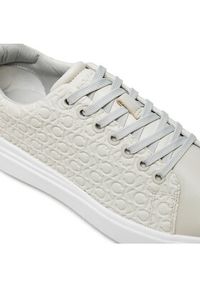 Calvin Klein Sneakersy Cupsole Lace Up Saff Mono HW0HW02103 Beżowy. Kolor: beżowy. Materiał: skóra #5