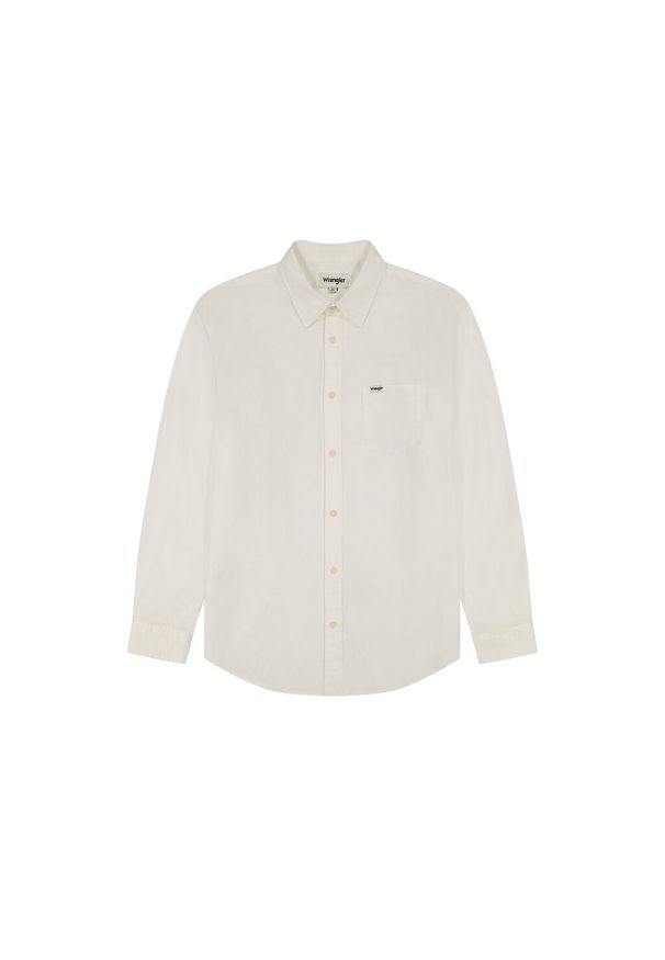 Wrangler - WRANGLER LS 1 PKT SHIRT MĘSKA KOSZULA W KRATĘ KRATA WORN WHITE 112352281 W5MY016804