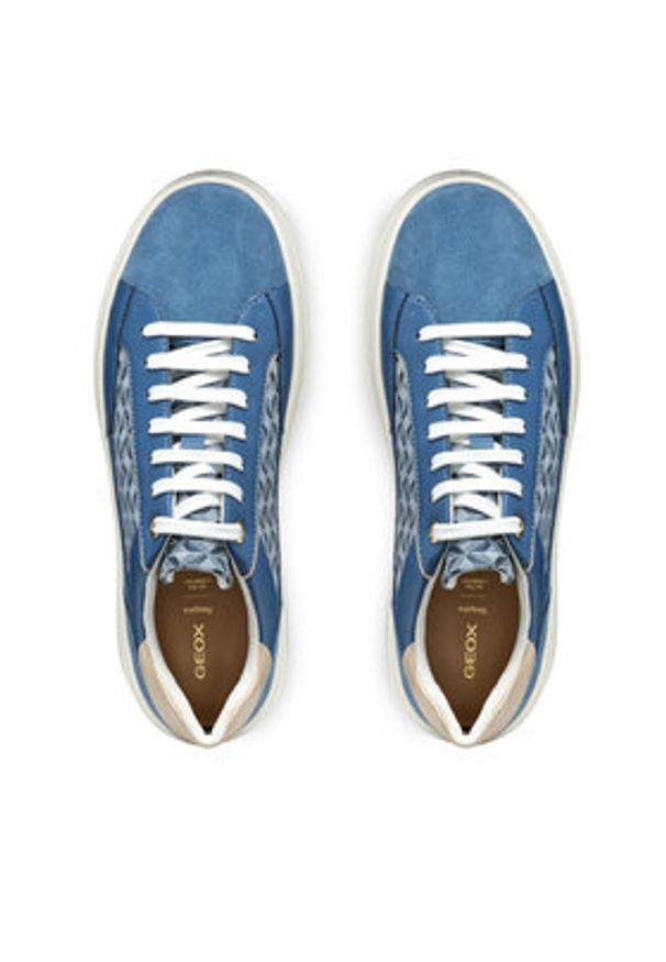 Geox Sneakersy D Spherica Ecub-2 D55WVC 0CK22 C4005 Niebieski. Kolor: niebieski. Materiał: skóra
