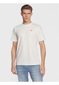 Guess T-Shirt Buster Z3GI06 J1314 Biały Slim Fit. Kolor: biały. Materiał: bawełna