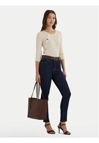 Lauren Ralph Lauren Sweter 200940514001 Écru Regular Fit. Kolor: kremowy. Materiał: bawełna #5