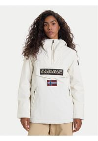 Napapijri Kurtka anorak Rainforest NP0A4GM6 Écru Regular Fit. Materiał: syntetyk
