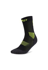 Męskie krótkie skarpety kompresyjne sportowe Core Run do połowy łydki CEP. Kolor: czarny, wielokolorowy, zielony. Materiał: poliamid, elastan. Sport: bieganie #1