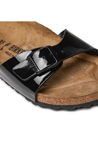 Birkenstock Klapki Madrid 040303 Czarny. Kolor: czarny. Materiał: skóra