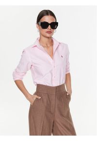 Polo Ralph Lauren Koszula 211891377002 Różowy Regular Fit. Typ kołnierza: polo. Kolor: różowy. Materiał: bawełna