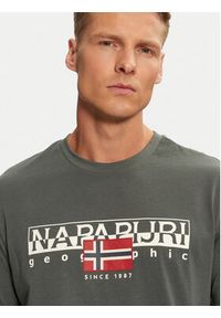 Napapijri T-Shirt S-Aylmer NP0A4HTO Zielony Regular Fit. Kolor: zielony. Materiał: bawełna #5