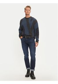 Mustang Sweter Elwood 1015473 Granatowy Regular Fit. Kolor: niebieski. Materiał: bawełna