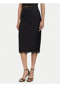 Guess Spódnica midi W5YD12 WHD00 Czarny Regular Fit. Kolor: czarny. Materiał: syntetyk