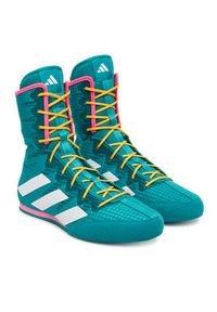 Adidas - adidas Buty bokserskie Box Hog 4 JR5382 Zielony. Kolor: zielony. Materiał: materiał