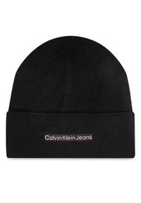 Calvin Klein Czapka Inst Embro K60K612651 Czarny. Kolor: czarny. Materiał: materiał, bawełna