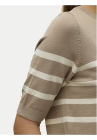 Vero Moda Sweter Saba 10306829 Beżowy Regular Fit. Kolor: beżowy. Materiał: syntetyk #4