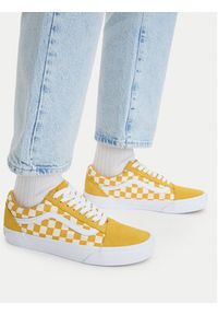 Vans Tenisówki Old Skool Checkerboard VN000DB3ZX71 Żółty. Kolor: żółty. Materiał: materiał #7
