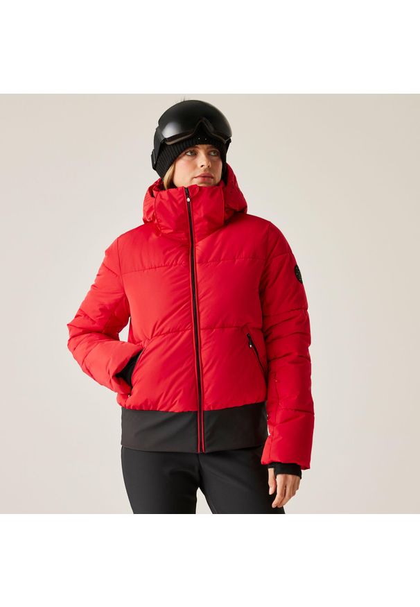 DARE 2B - Kurtka narciarska damska z membraną Glitz Dare 2b. Kolor: czerwony. Materiał: tkanina, polar. Wzór: aplikacja. Sezon: zima. Sport: narciarstwo