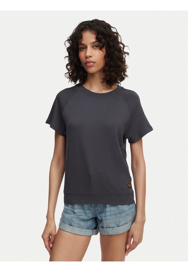 G-Star RAW - G-Star Raw T-Shirt Raglan D24512-D976 Granatowy Regular Fit. Kolor: niebieski. Materiał: bawełna. Długość rękawa: raglanowy rękaw
