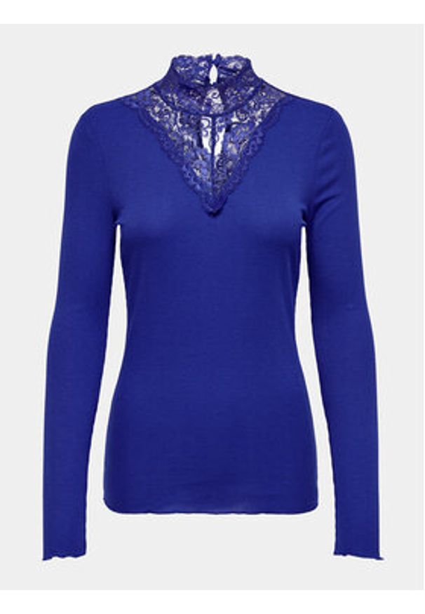 only - ONLY Bluzka Luxi 15310698 Niebieski Regular Fit. Kolor: niebieski. Materiał: wiskoza, syntetyk