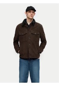 Selected Homme Kurtka skórzana 16094769 Brązowy Regular Fit. Kolor: brązowy. Materiał: skóra