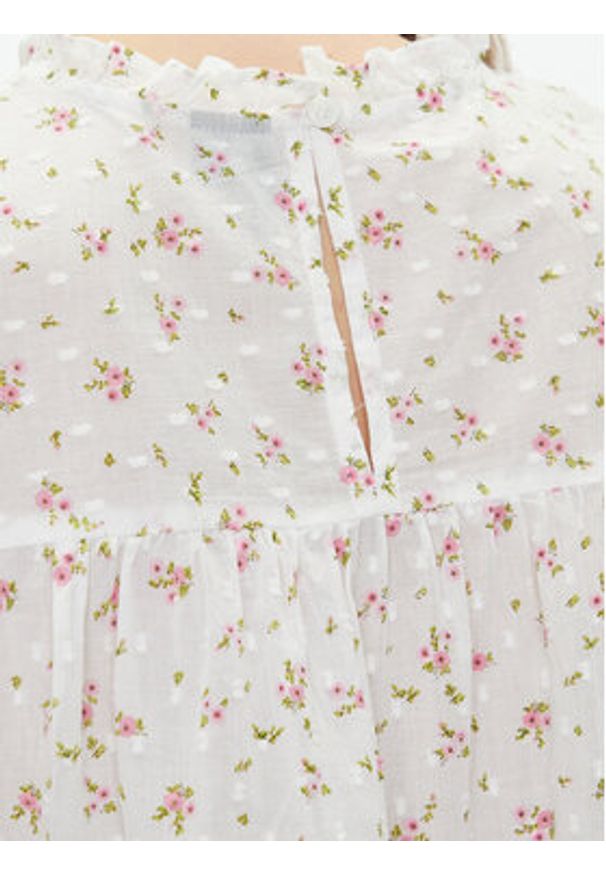 Vero Moda Bluzka Trine 10301205 Biały Standard Fit. Kolor: biały. Materiał: bawełna