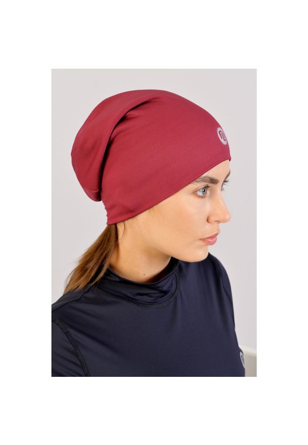 NESSI SPORTSWEAR - Czapka smerfetka termoaktywna dwustronna Unisex Nessi Sportswear. Kolor: czerwony, brązowy, wielokolorowy. Styl: sportowy