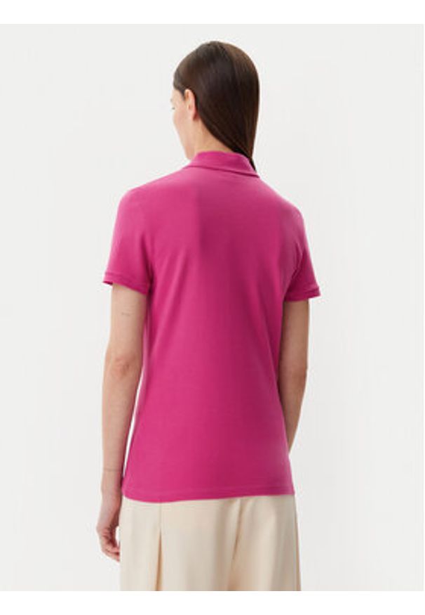 Lacoste Polo PF5462 Różowy Slim Fit. Typ kołnierza: polo. Kolor: różowy. Materiał: bawełna