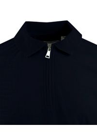 Dzianinowe Polo - Dekolt na Zamek - Brave Soul - Granat. Okazja: na co dzień. Typ kołnierza: polo. Kolor: niebieski. Materiał: poliester. Styl: casual #6
