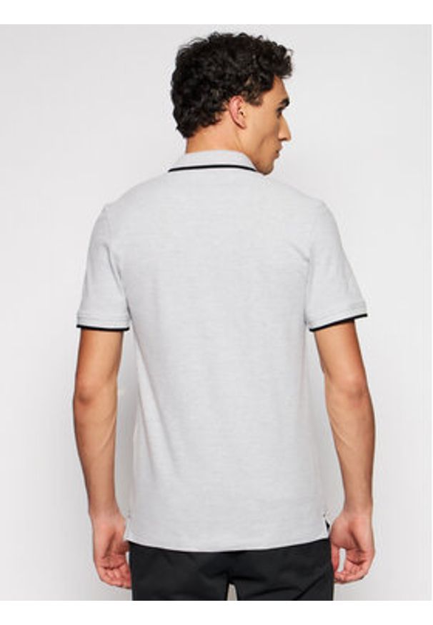 Jack & Jones - Jack&Jones Polo Paulos 12136668 Szary Slim Fit. Typ kołnierza: polo. Kolor: szary. Materiał: bawełna