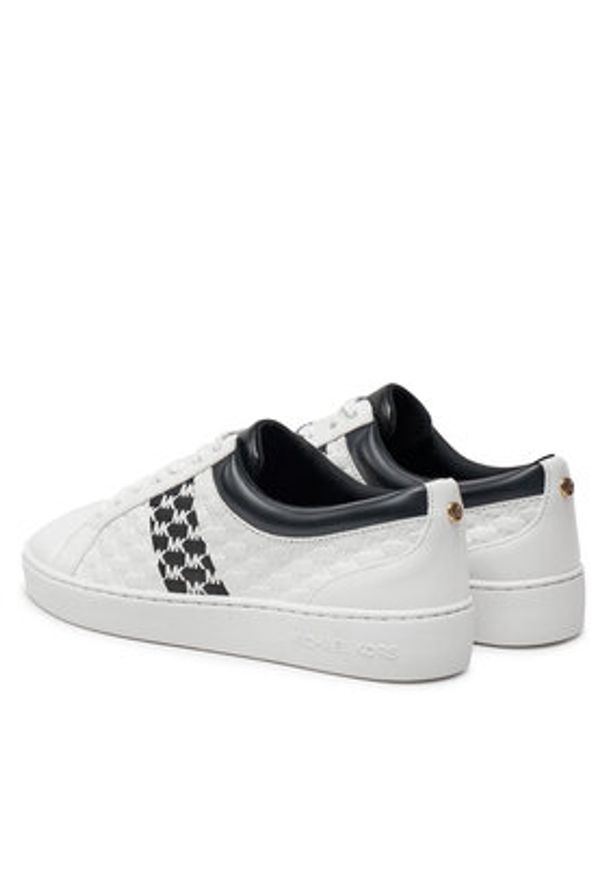 MICHAEL Michael Kors Sneakersy Juno Stripe Lace Up 43T4JUFSAL Biały. Kolor: biały. Materiał: skóra