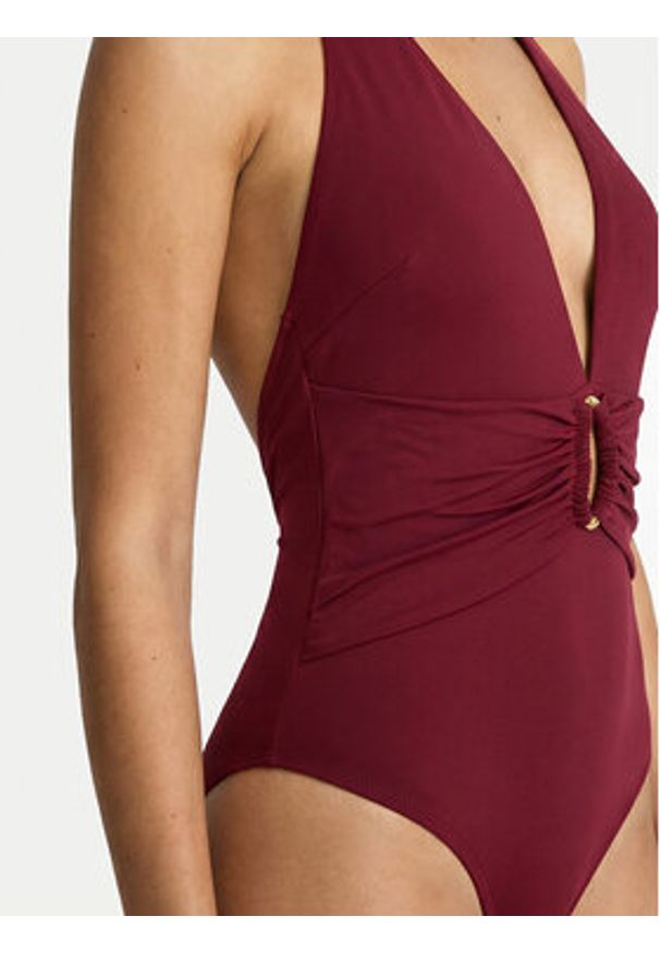 Guess Strój kąpielowy E6GJ16 KF590 Bordowy. Kolor: czerwony. Materiał: syntetyk