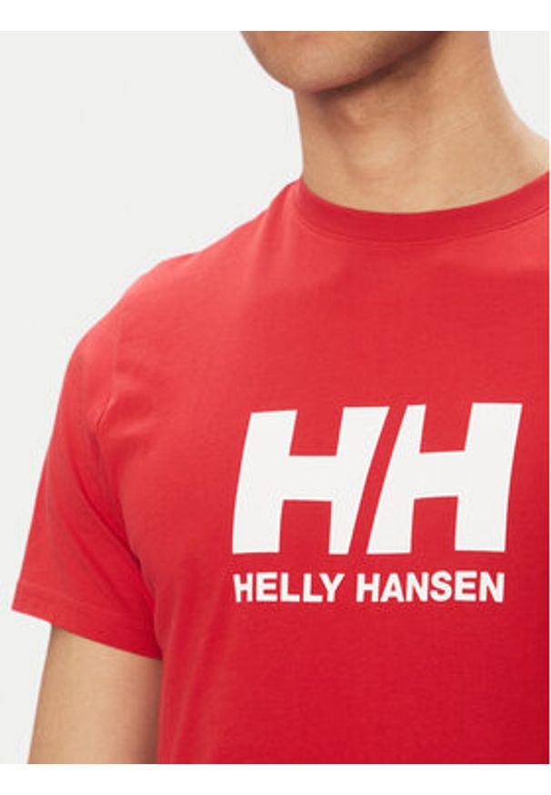 Helly Hansen T-Shirt Logo 54596 Czerwony Regular Fit. Kolor: czerwony. Materiał: bawełna