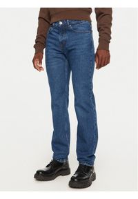 AMI PARIS Jeansy HTR001DE0031 Granatowy Classic Fit. Kolor: niebieski