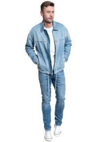 Jack & Jones - MĘSKA KURTKA JEANSOWA JACK & JONES JJICOACH JACKET OVERSIZE BLUE DENIM 12144846. Materiał: jeans, denim #9