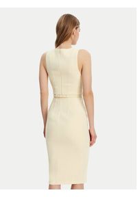 Elisabetta Franchi Sukienka koktajlowa AB-706-51E2-DC7 Żółty Slim Fit. Kolor: żółty. Materiał: syntetyk. Styl: wizytowy #4