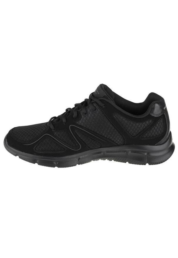 skechers - Męskie VERSE FLASH POINT Sneakersy Czarny. Kolor: czarny. Materiał: materiał, skóra, poliester. Sport: turystyka piesza