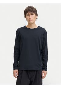 Jack & Jones - Jack&Jones Longsleeve Basic 12279538 Granatowy Regular Fit. Kolor: niebieski. Materiał: bawełna. Długość rękawa: długi rękaw