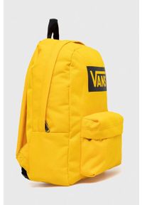 Vans plecak kolor żółty duży z nadrukiem. Kolor: żółty. Wzór: nadruk #4