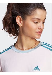 Adidas - adidas T-Shirt Essentials 3-Stripes IM0364 Różowy Loose Fit. Kolor: różowy. Materiał: bawełna