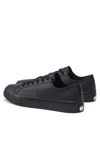 Tommy Jeans Tenisówki Leather Vulc EM0EM01047 Czarny. Kolor: czarny. Materiał: skóra