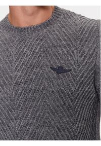 Aeronautica Militare Sweter 232MA1457L509 Szary Regular Fit. Kolor: szary. Materiał: syntetyk