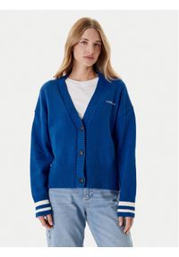 Guess Jeans Kardigan W4BR81 Z3HM1 Niebieski Regular Fit. Kolor: niebieski. Materiał: bawełna #1