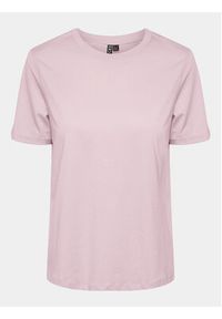 Pieces T-Shirt Ria 17086970 Różowy Regular Fit. Kolor: różowy. Materiał: bawełna #6