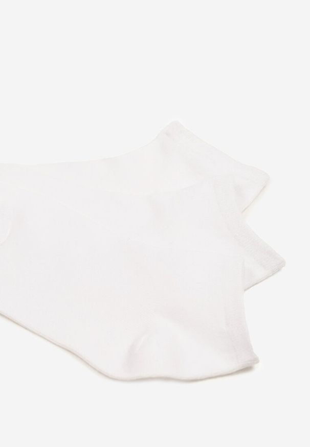 Born2be - Białe Skarpety Stopki 3-Pack z Bawełną Venethis. Kolor: biały. Materiał: bawełna