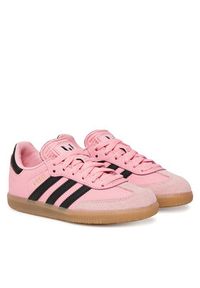 Adidas - adidas Buty do piłki nożnej Samba Messi Indoor JR0424 Różowy. Kolor: różowy. Materiał: skóra #7