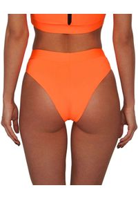 NOIRE SWIMWEAR - Pomarańczowy dół od bikini z wysokim stanem Bali. Stan: podwyższony. Kolor: pomarańczowy. Materiał: tkanina #3
