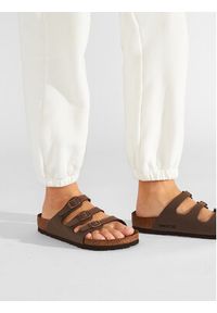 Birkenstock Klapki Florida 0053881 Brązowy. Kolor: brązowy. Materiał: skóra