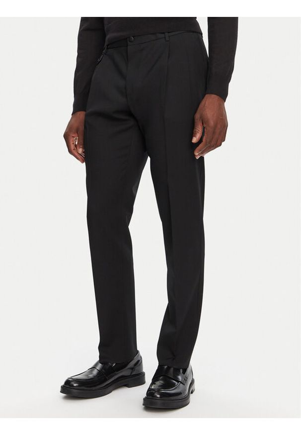 DOLCE & GABBANA - Dolce&Gabbana Spodnie materiałowe GY6UET FU27J N0000 Czarny Regular Fit. Kolor: czarny. Materiał: wełna