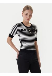 Morgan Sweter 261-MATTEA Czarny Slim Fit. Kolor: czarny. Materiał: wiskoza #1