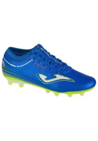 Buty piłkarskie Joma Evolution 2404 Fg EVOS2404FG niebieskie. Zapięcie: sznurówki. Kolor: niebieski. Materiał: guma, syntetyk, materiał. Szerokość cholewki: normalna. Sport: piłka nożna