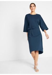 Sukienka z ochroną przed promieniowaniem UV i szerokimi rękawami bonprix ciemnoniebieski. Kolor: niebieski. Materiał: bawełna #6